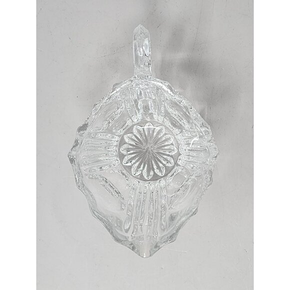 Vintage Clear Glass Cream &‎ Sugar Bowls With Elegant Cut Design (Not a Set) - Picture 6 of 15